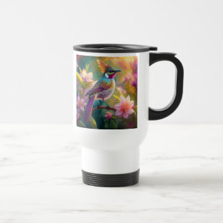 Mug De Voyage Oiseau d'Imaginaire à arc-en-ciel orangé