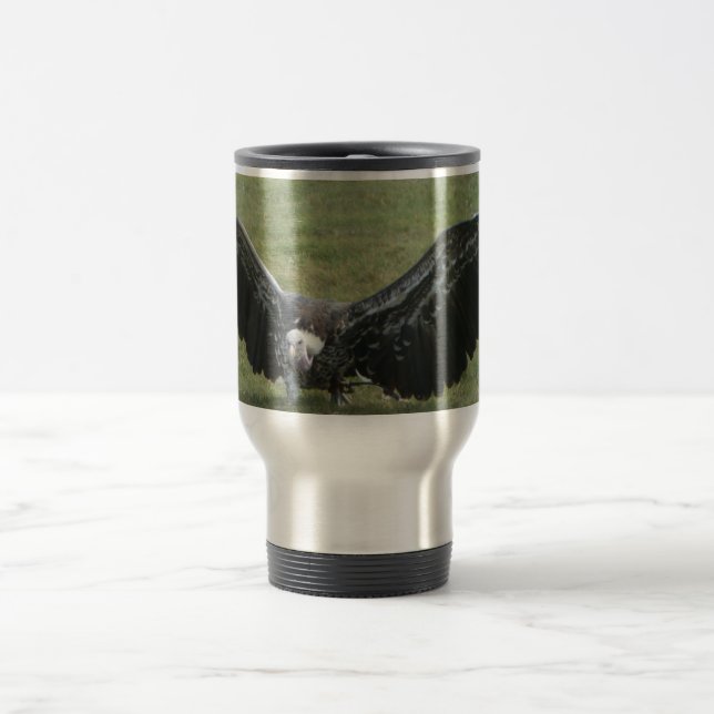 Mug De Voyage Oiseau vautour de la proie ailes ouvertes faune (Centre)
