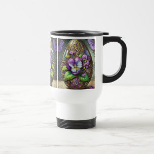Mug De Voyage Oiseaux en fleurs Pied violets Fleur sauvage Oeuf 