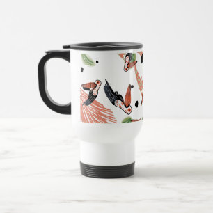 Mug De Voyage Oiseaux Toucan Été Art Tropical Végétal
