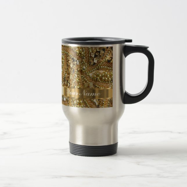 Mug De Voyage Or élégant bling (Droit)