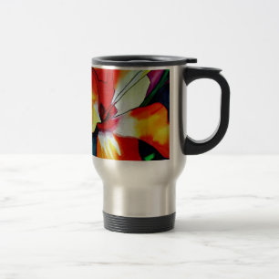 Mug De Voyage Orange Hibiscus fleurs tropicales aquarelle art