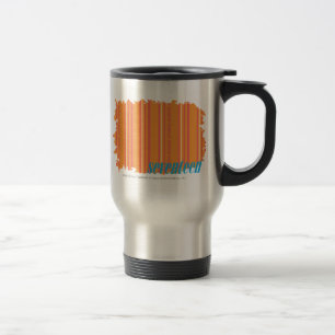 Mug De Voyage Orange mince 2 de rayures
