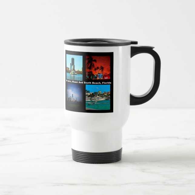 Mug De Voyage Orlando Miami South Beach Floride Photos (Droite)