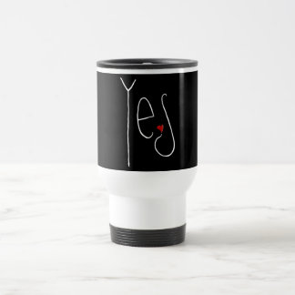 Mug De Voyage Oui Coeur blanc Voyage Mug
