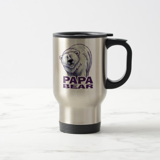 Mug De Voyage Ours blanc de papa (Droit)