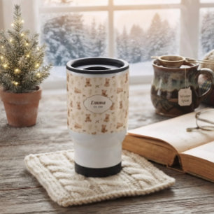 Mug De Voyage Ours en peluche vintage personnalisé Cottagecore