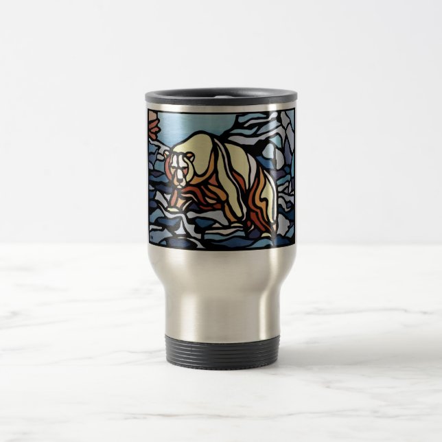 Mug De Voyage Ours polaire Art Voyage Musique Art autochtone Our (Centre)