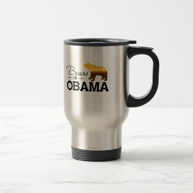 Mug De Voyage Ours pour Obama - (Droit)
