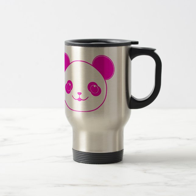 Mug De Voyage Ours rose Kawaii Panda (Droit)