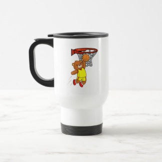 Mug de voyage ourson de basket-ball mignon amateur