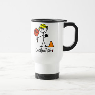 Mug De Voyage Ouvrier de construction bonhomme allumette