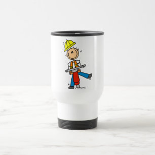 Mug De Voyage Ouvrier du bâtiment avec marteau-piqueur