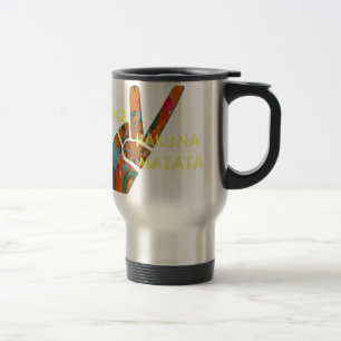 Mug De Voyage Paix dehors : panneau Vibes de Hakuna Matata