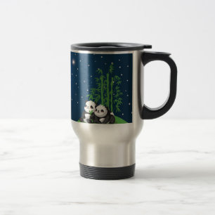 Mug De Voyage Panda de nuit d'étoile
