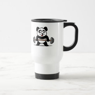 Mug De Voyage Panda d'haltérophilie
