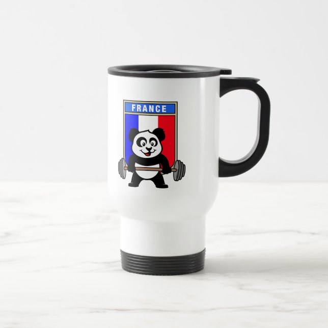 Mug De Voyage Panda haltérophilie France (Droite)