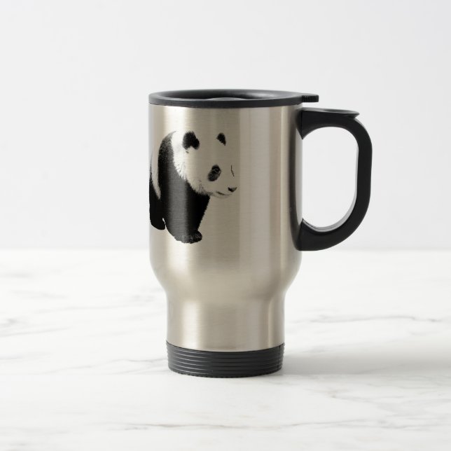 Mug De Voyage Panda noir et blanc - Musiques de voyage (Droit)