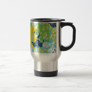 Mug De Voyage paon à fleurs