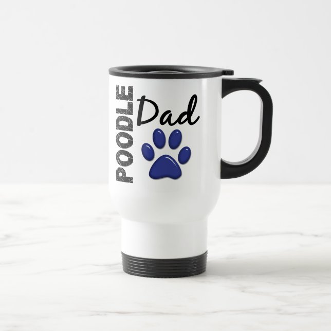 Mug De Voyage Papa 2 de caniche (Droite)