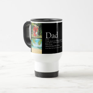 Mug De Voyage Papa Daddy Father Définition 4 Collage Photo Noir