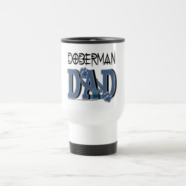 Mug De Voyage PAPA de dobermann (Centre)
