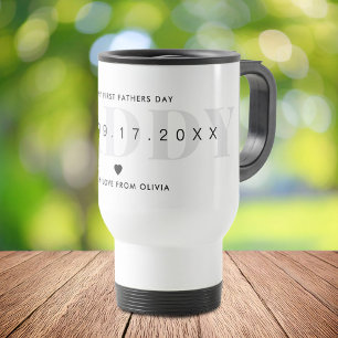 Mug De Voyage Papa Moderne Minimaliste Première Fête des pères