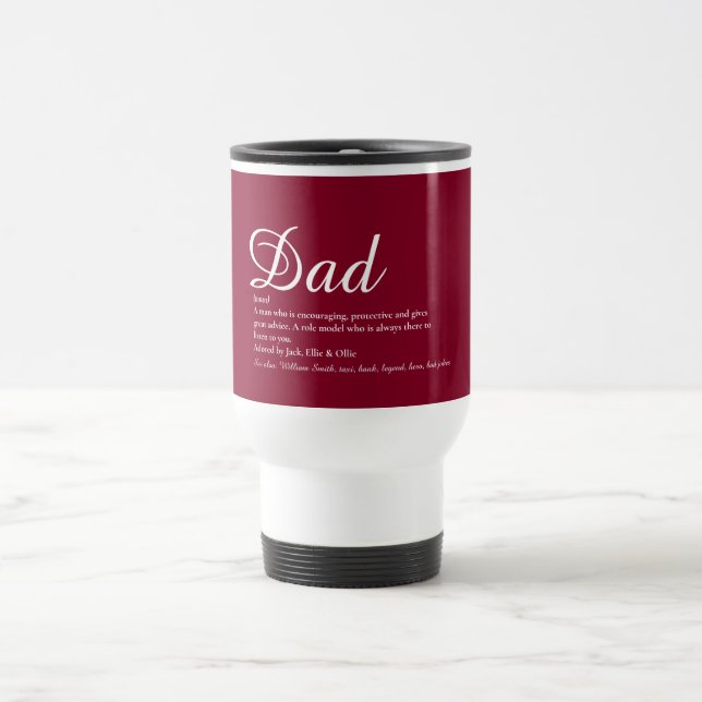 Mug De Voyage Papa papa Père Papa Papa Papa Définition Script Bo (Centre)
