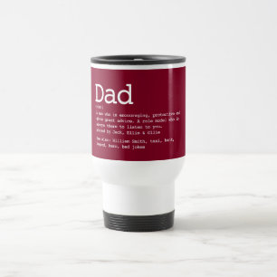 Mug De Voyage Papa personnalisé Définition Bourgogne moderne