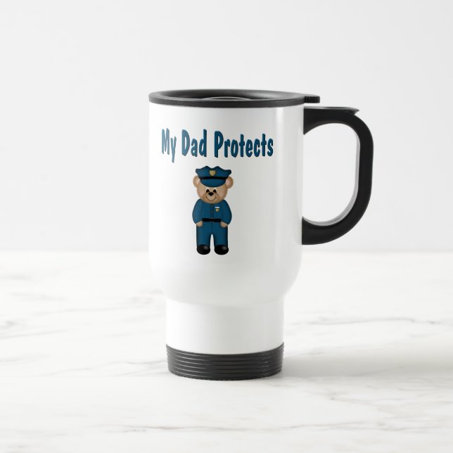 Mug De Voyage Papa protège l'ours des policiers (Droite)