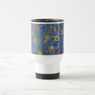 Mug De Voyage Papier peint coloré Grenade Bleue de William Morri