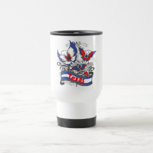 Mug De Voyage Papillon de patriotisme du Texas
