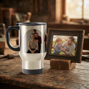 Mug De Voyage Papou personnalisé 3 Photo Cadeau familial personn