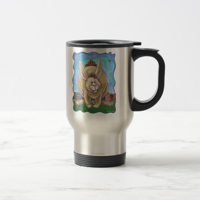 Mug De Voyage Parade animalière sur lapin mignon (Droit)