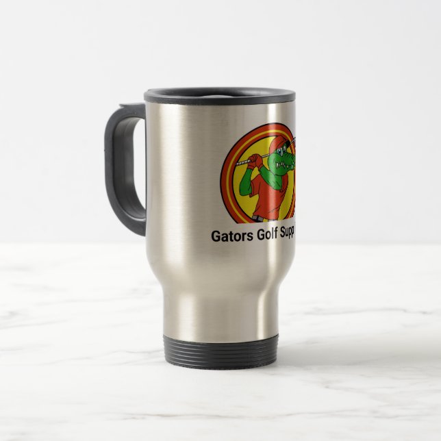 Mug De Voyage Parleur à molette imprimée du logo (Devant gauche)