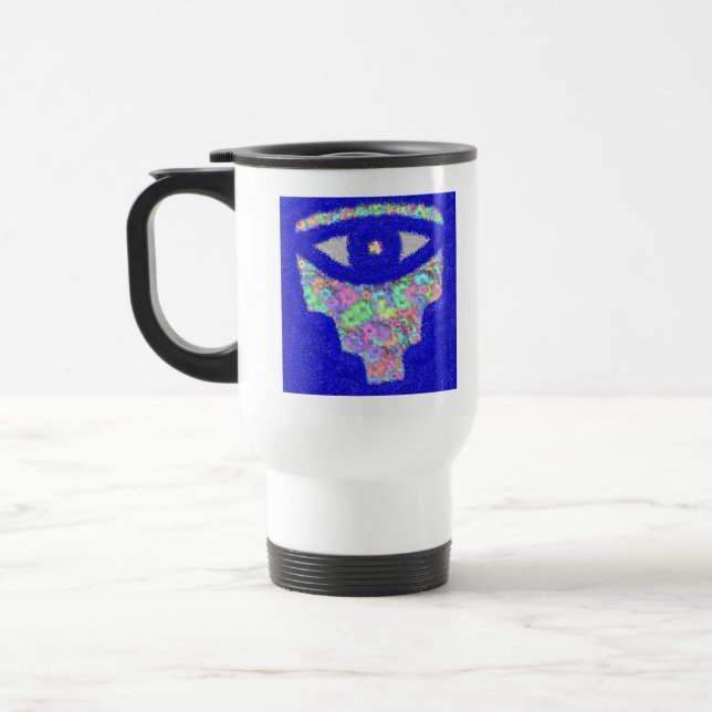 Mug De Voyage Parties scintillant ח מ ס hamsa florale (Gauche)