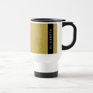 Mug De Voyage Parties scintillant Or, Arrière - plan Parties sci