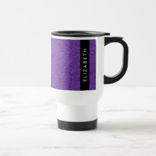 Mug De Voyage Parties scintillant violette, Arrière - plan Parti