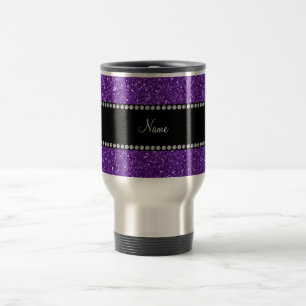 Mug De Voyage Parties scintillantes pourpres nommées