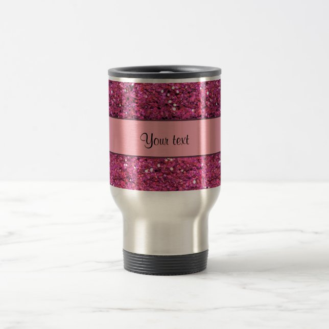 Mug De Voyage Parties scintillantes roses scintillantes (Centre)