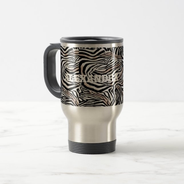 Mug De Voyage Paruline Personnalisée Avec Poignée, Poignée (Devant gauche)