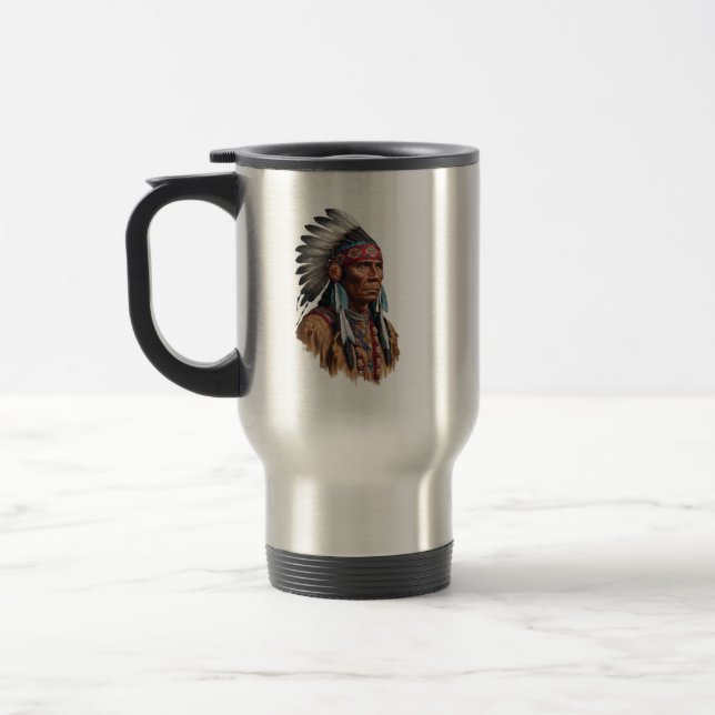 Mug De Voyage Paruline thermique - Amérindiens (Gauche)