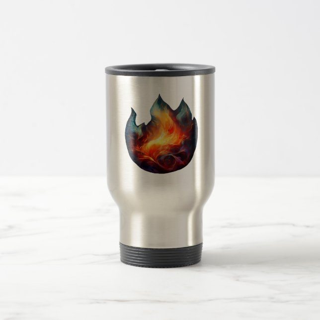 Mug De Voyage Paruline thermique - Flames Artework (Centre)