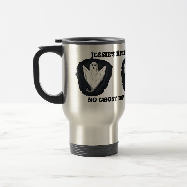 Mug De Voyage Pas de chasse fantôme avant le café (Gauche)