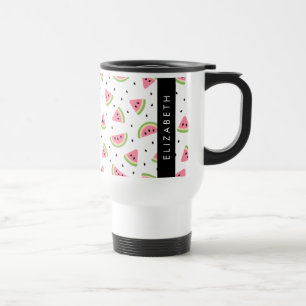 Mug De Voyage Pastèque Rose, Pâtes De Pâques, Votre Nom