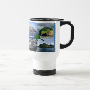 Mug De Voyage Paysages rocheux du collage de l'Alaska