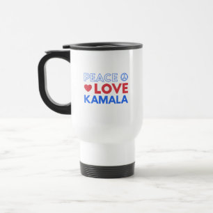 Mug De Voyage Peace Love Kamala I - Kamala Harris Pour Président