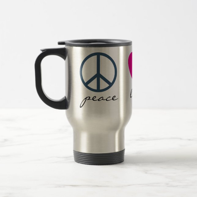 Mug De Voyage Peace Love Paws (Gauche)