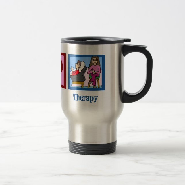 Mug De Voyage Peace Love Therapy (Droit)