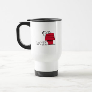 Mug De Voyage PEANUTS Motif rouge et noir